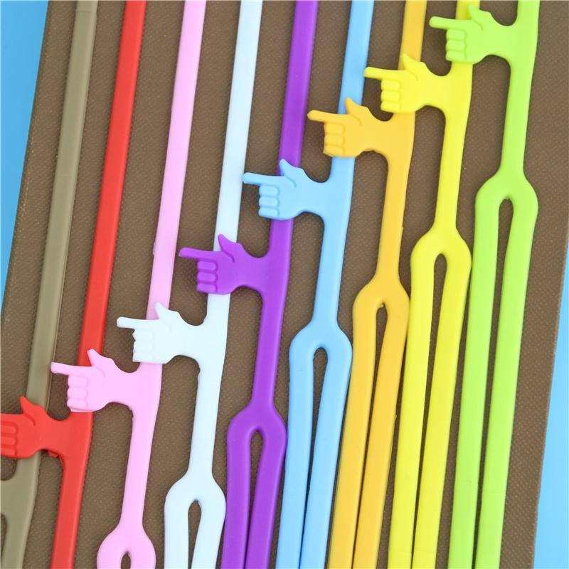 2 Pcs New Cute Silicone Finger Pointing Bookmark Book Mark Office Supply Funny Gift
