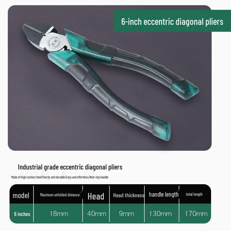 Multifunctional Labor-saving Diagonal Cutting Pliers with Spring Return, available in 6 inch & 8 inch sizes for Electricians and Wire Stripping.