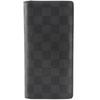 Brazza Portefeuille Purse N62665 Black Damier Grafitto Canvas Mens Used