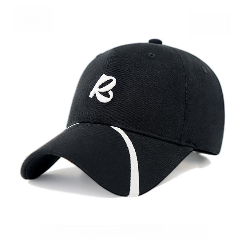 American Retro R Letter Baseball Cap Niche Design Sense Line Cap Face Small Versatile Sunshade Sunscreen Cap