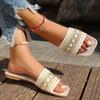 Fashion Shoes Female 2024 Fashion Basic Women's Slippers Hot Sale Modern Slippers Women Mixed Colors Square Toe Outdoor Plus Size Sandal