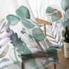 Pastoral Style Flowers And Eucalyptus Trees Sheer Curtains Bedroom Living Room Voile Window Curtains Tulle Curtains for Kid Room