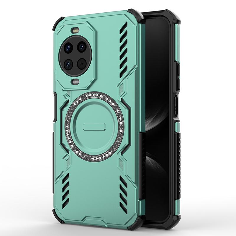 

For Huawei Nova 14 14Pro14U Mecha Heat Dissipation Four Corners Air Cushion Anti-Drop Powerful Magnetic Non-Charging Phone Case For Nova 14