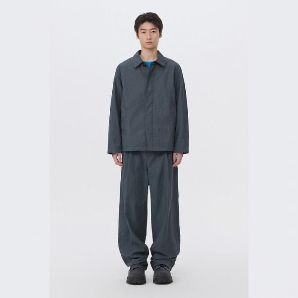 Customellow Grey Loose Fit Tucked Creased Pants Cwpam26431gyx