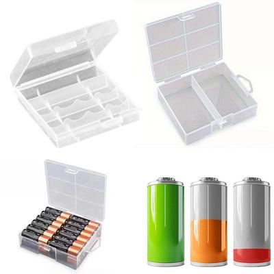Pudełko do przechowywania baterii 4/24 przegród Etui na baterie AA Przezroczysty organizer na baterie F0G6