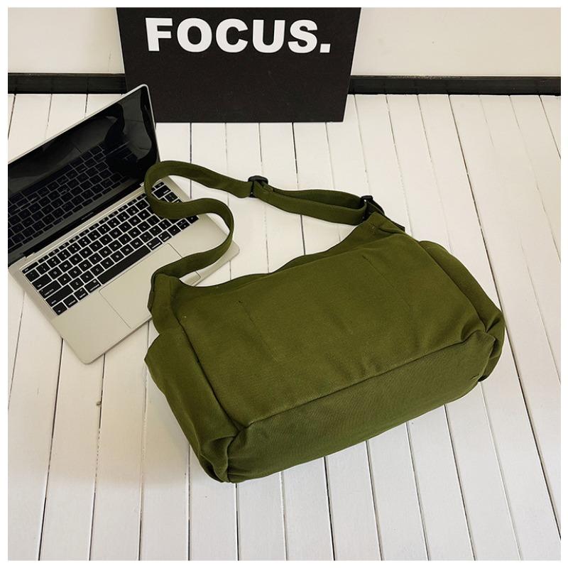 Utility Style Shoulder Crossbody Bag Unisex Instagram Canvas Bag Student Class Bag Street Large Capacity Artistic Casual Bag