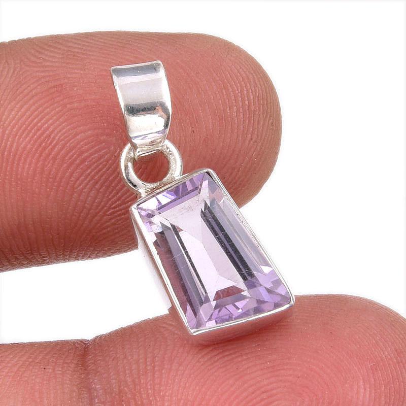 

Natural Pink Amethyst Gemstone 925 Solid Sterling Silver Jewelry Pendant 1 P9u81