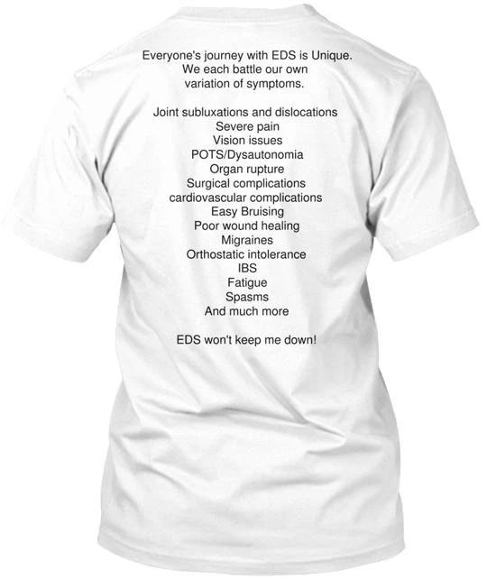 

Футболка для взрослых, осведомленность о синдроме Элерса-Данлоса, TTshirt, Сделано в США, Размеры от S до 5XL M