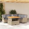 Vidaxl 2-Cz. Garden Furniture Set With Cushions, Beige, Poly Rattan