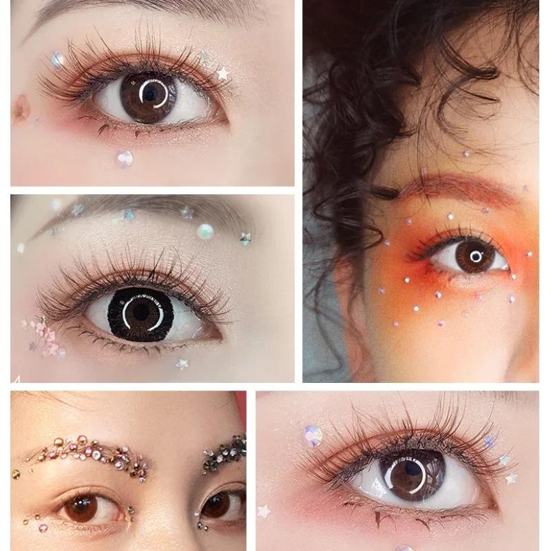 Color Acrylic Rhinestones Sticker for Eyes DIY Party Face Forehead Eyse Makeup Crystal Self-adhesive Tattoo Sticker Nail Sticker