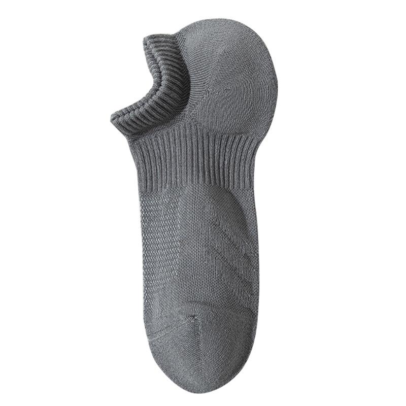 Summer Sports Loop Men's Boat Socks, Antibacterial, Deodorizing, Anti-pilling, Mesh Breathable and Sweat-absorbing Short Socks for Running and Cycling