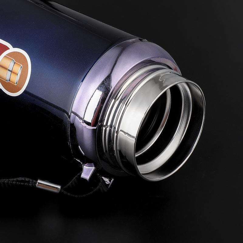 316 Stainless Steel Large Capacity Travel Thermos with Portable Sling