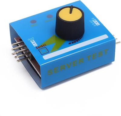 3CH Servo Tester 4.8V-6V | Analog and Digital ESC Examiner | For CCPM Helicopters, Battery Tablets, WLtoys 144001 | Blue | Plastic