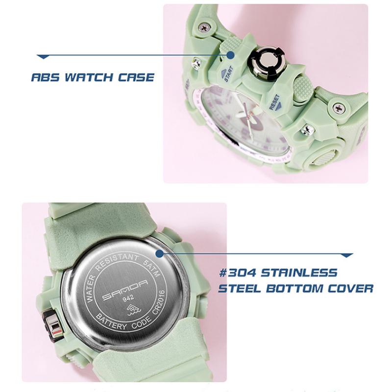 SANDA Neue einfache Mode Sport elektronische Uhr Nächte Licht Uhr Student Herrenuhr