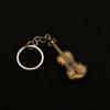 Copper Bronze Vintage Violin Keyring Cello Musical Instrument Pendant Violin Key Chain  Gifts