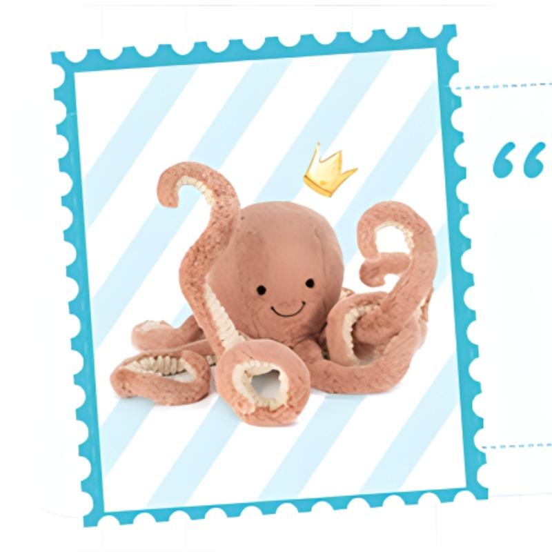 JELLYCAT ocean series octopus Odell soothing apricot doll plush doll 23cm high