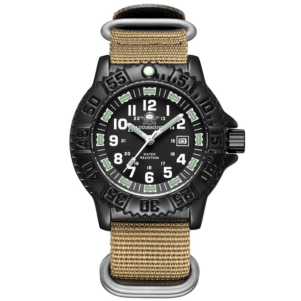 

Addies Outdoor Tactical Luminous Military Quartz Watch - Men s Waterproof Steel Band