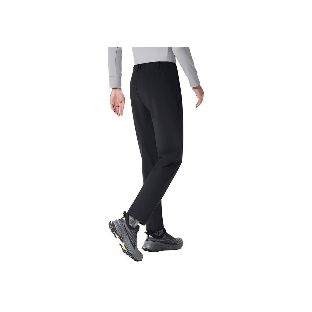 Anta Champion Series Solid Color Mid Waist Straight Leg Thickened Casual Pants Men Bottoms Black 152340510-3