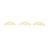 3Pcs Gold Wax Seal Stamp Rings 3 Shapes Wax Seal Stamp Mold Durable Wax Seal Rings  Document Sealing
