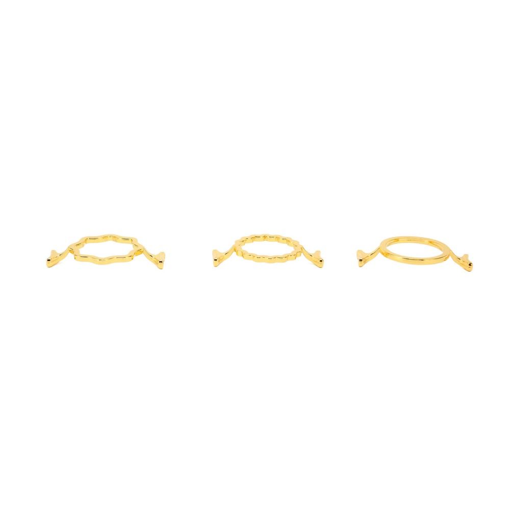 3Pcs Gold Wax Seal Stamp Rings 3 Shapes Wax Seal Stamp Mold Durable Wax Seal Rings  Document Sealing