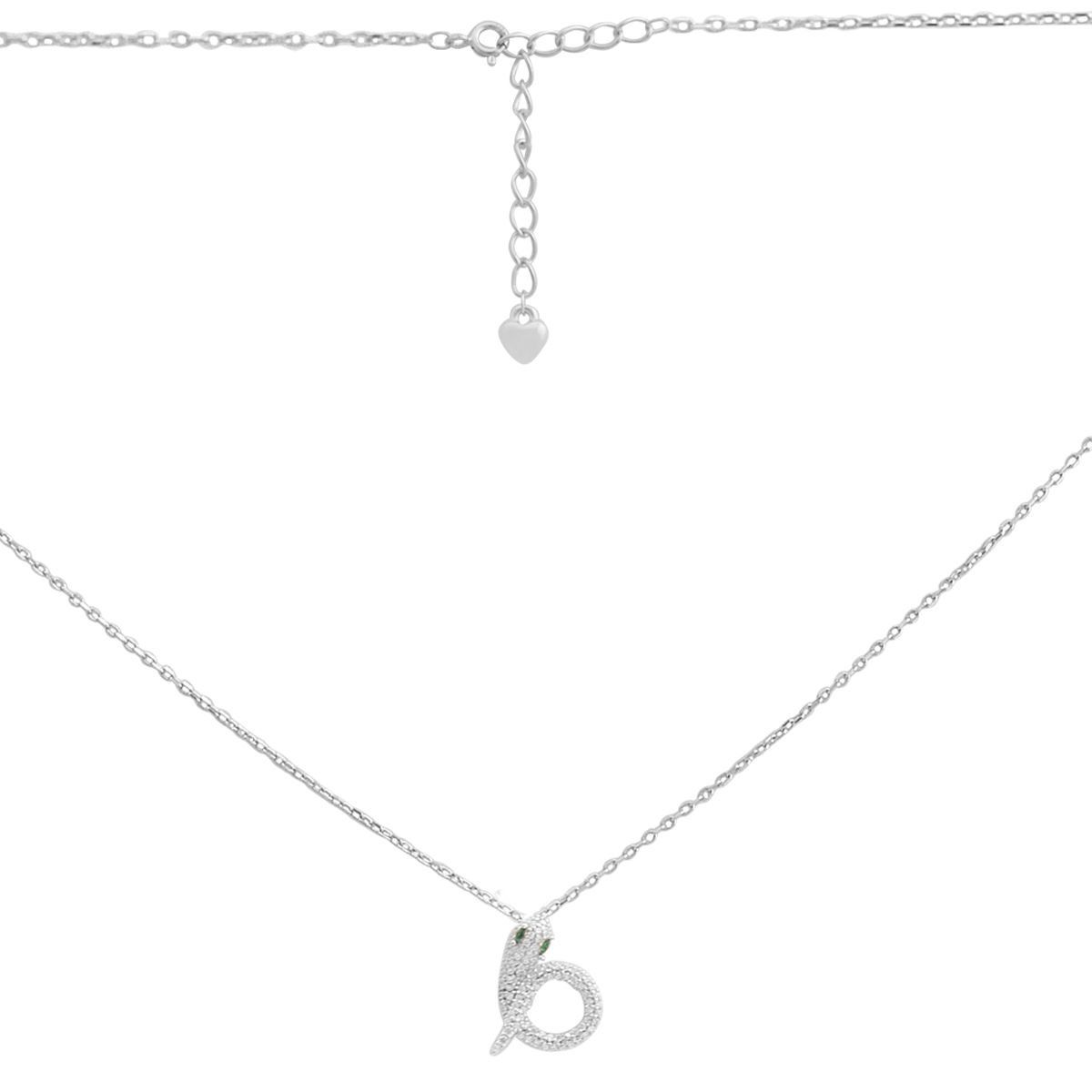 

Silver necklace with cubic zirconia, product weight 4.12 g (2177531) 45-50cm білий