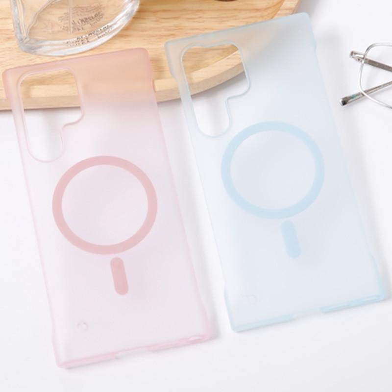 Frameless Magnetic Case for Samsung S23/S24/S25/S26 Ultra - Frosted, Large Hole Design