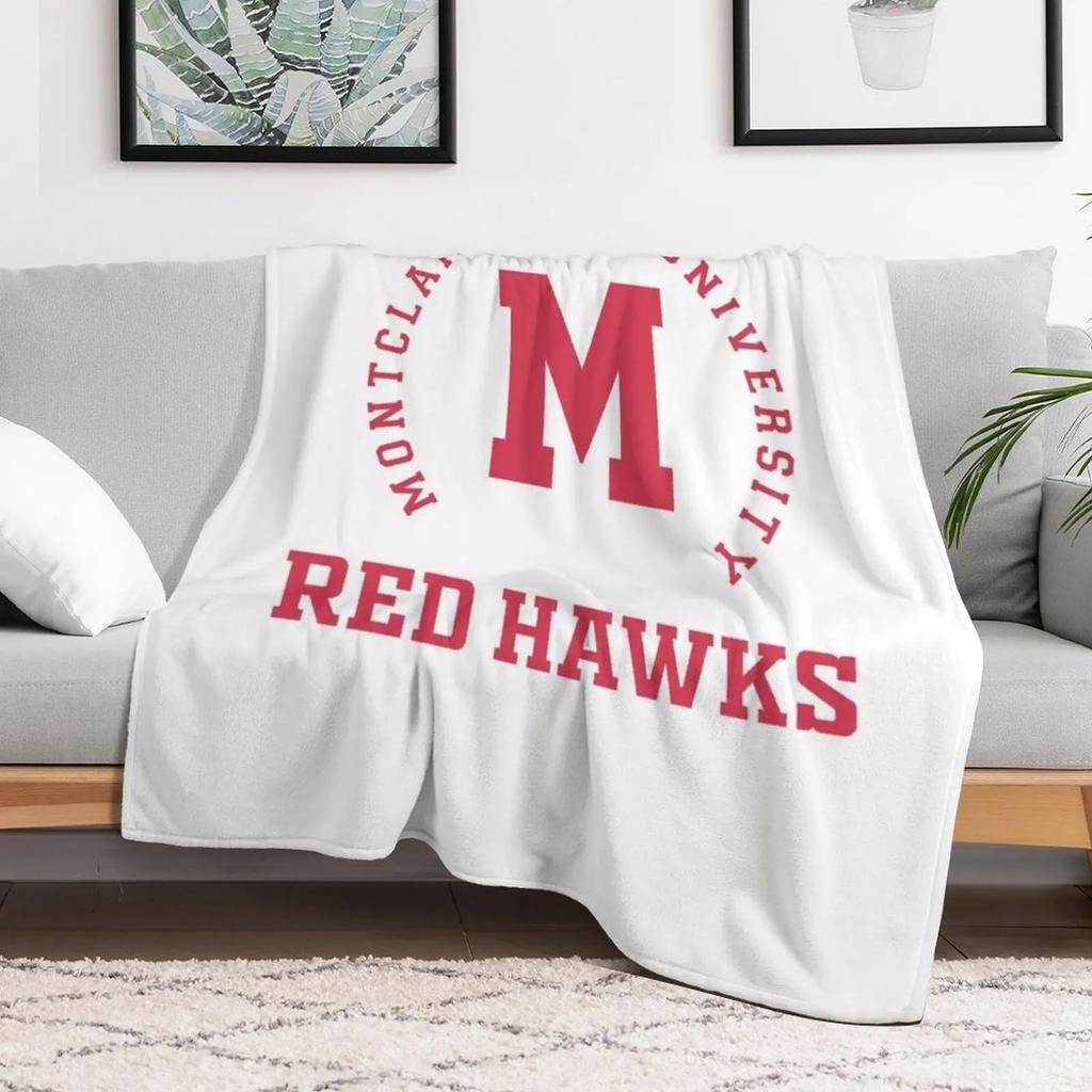 Montclair State 1908 University Apparel Long Sleeve Sweat Throw Blanket Warm Comfortable Blanket Gift for Parents Friends