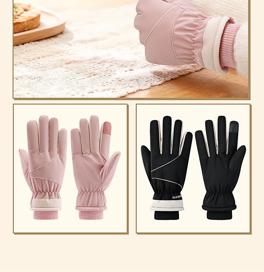 Windproof Touchscreen Non-slip Fleece-lined Winter Cycling Gloves for Electric Motorcycle