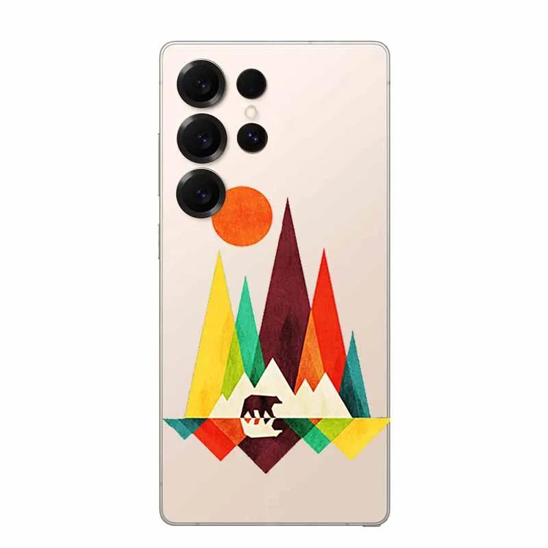 Clear Case For Samsung S25 Ultra 5G Case Clear Back Cover Animal Painting Soft Bumper For Galaxy S25Ultra Transparent Soft Funda