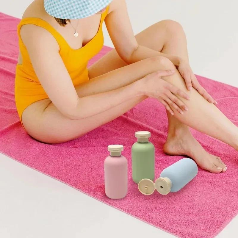 3Pcs for Toiletries 200ml Refillable Squeeze Travel Container Sub Package Squeeze Bottles for Shampoo Travel Bottles