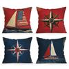 Navigation Compass Cushion Pillowcase Printed Polyester 45x45cm Throw Pillowcover Decorative Sofa Cushion Pillowslip Home Decor