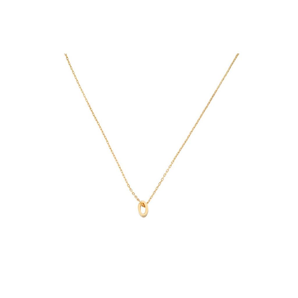 Hermes Mini Pop H Pendant Necklace Unisex Necklace Denim-Blue Gold H147992F 79
