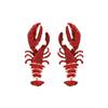 Exaggerated Ocean Breeze Multi-layered Lobster Summer Beach Style Fashionable Earrings for Ladies with Brushed Finish.