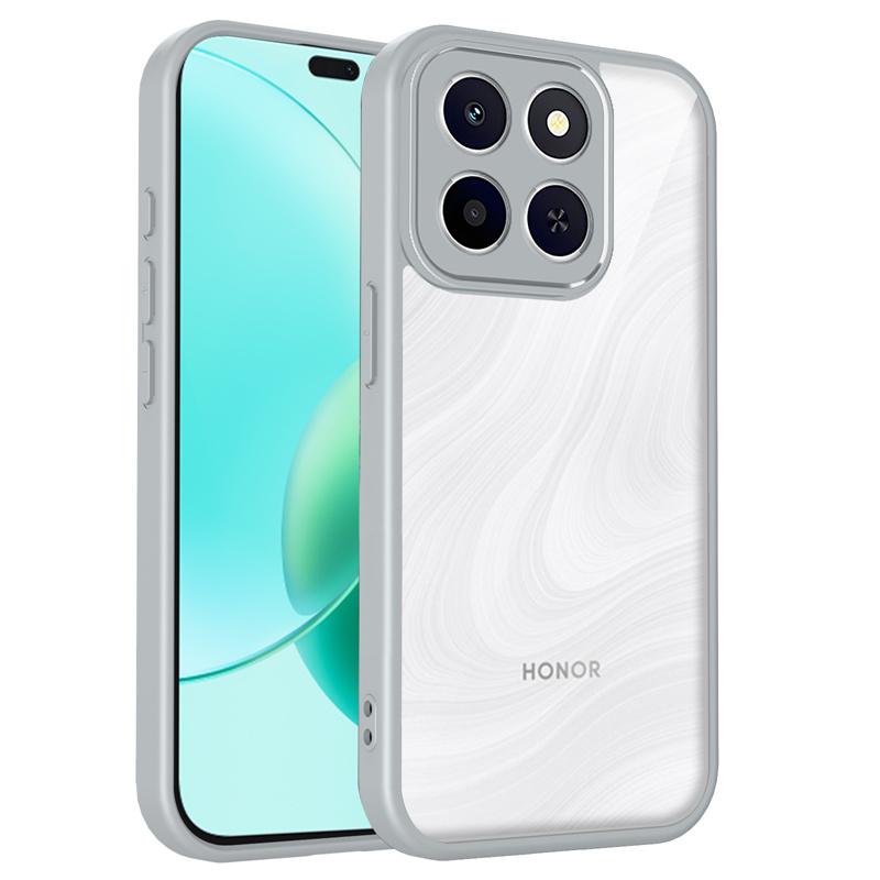 

Honor X8C ABR LX1 LX2 Case Shockproof Silicone TPU Bumper with Clear Back Hard Cover Phone Case for Honor X8C HonorX8C ABR-LX1 Pc + tpu&Honor X8c сірий колір