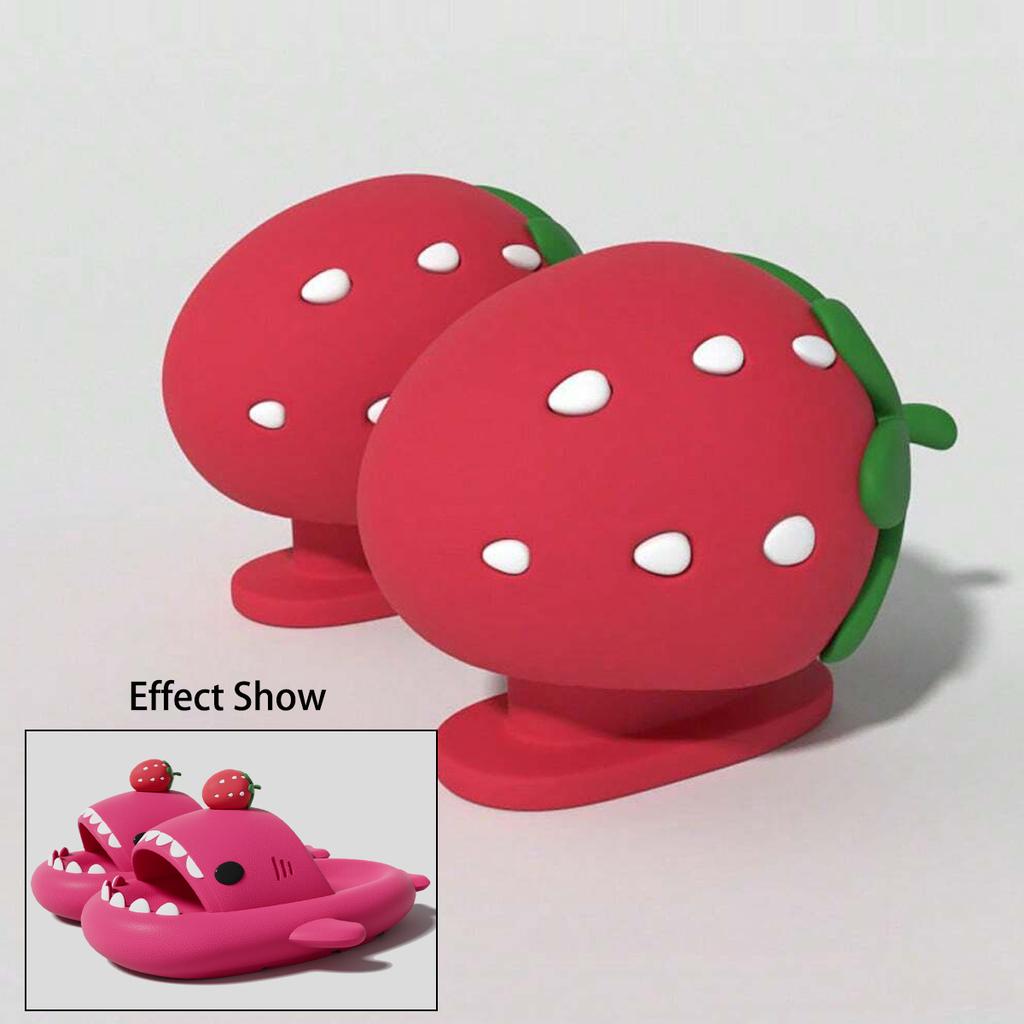 Fashion 2pcs Detachable Fins Unisex Shark Slippers Charms Luminous In Dark Christmas Red Hat Halloween Pumpkin DIY Shoes Accessories