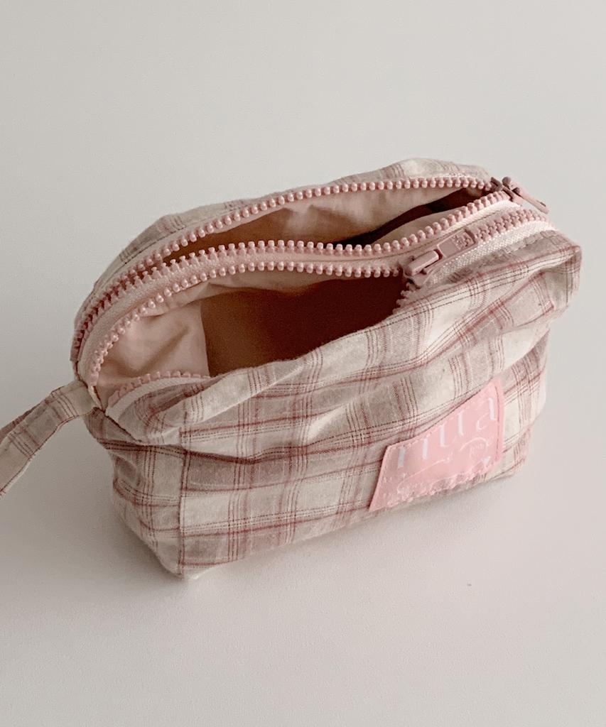 Nuaname Dual Zipper Pouch Pure Blanche