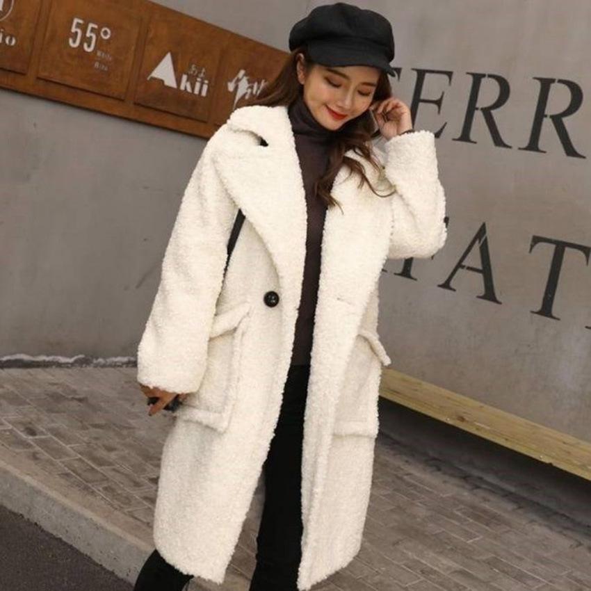 Imitation mink velvet coat women's coat coat women's medium and long trench coat women's lamb wool coat fur coat