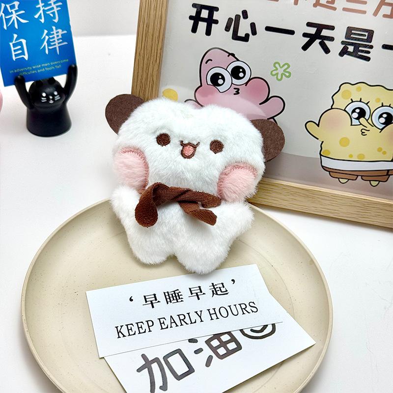 1/2ks Nové plyšové přívěsky na klíče s pandami Bubu a Yier, panenky, roztomilý kreslený medvěd panda, kroužek na klíče, přívěsek na batoh, dárky pro páry