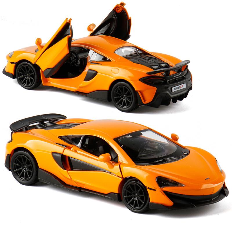 1:36 skala odlewany aluminiowy Model samochodu McLaren 600LP zabawka samochód, pojazdy typu pull back zabawka samochód dla małych dzieci dzieci chłopcy dziewczęta prezent