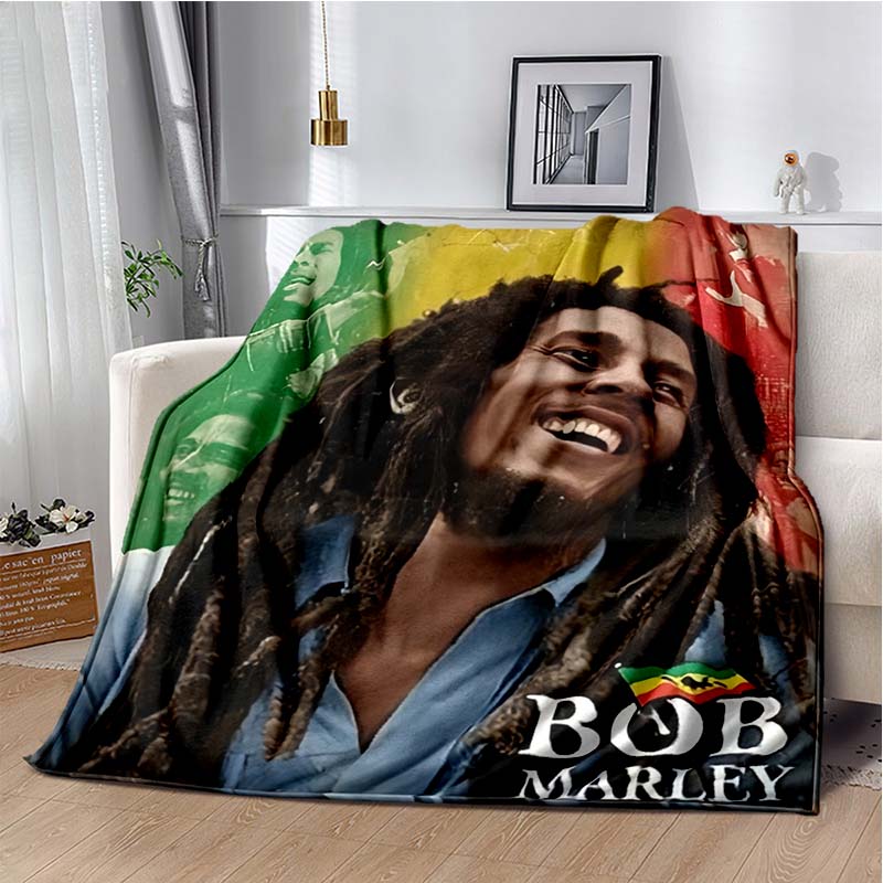 Bob Marley Music Throws Blanket for Kid Couch Sofa Travel Home Picnic Hiking Bed Beding Super Soft Flannel Blanket Birthday Gift