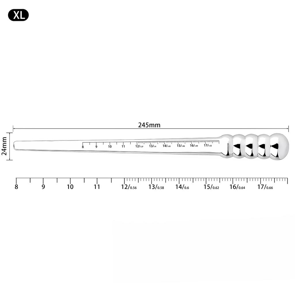 Unisex Urethral Expansion Urethral Rod Stainless Steel Metal Prostate Massager Penis Plug Sex Toy for Man Sounding