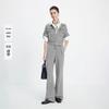 Navigare Women's Retro Workwear Wide-Leg Denim Jumpsuit