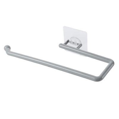 Kitchen Paper Roll Holder Wall Mount Self-adhesive Rag Rack Punch-free 180 Degree Movable Hanging Shelf Accessories
