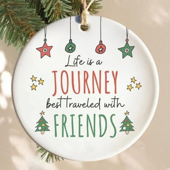 Neighbors Christmas Ornament Thank You Gift for Good Neighbors Welcome to The Neighborhood Holiday Ceramic Tree Ornament
