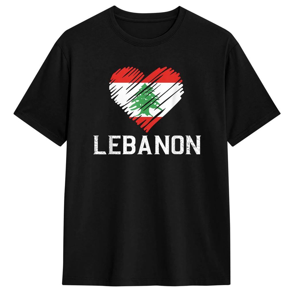 Lebanon Palestined Flag Tshirt Summer 2026 New Cotton T Shirt For Unisexs Clothing And Unisexs Clothing Casual Tshirt Y2k Funny