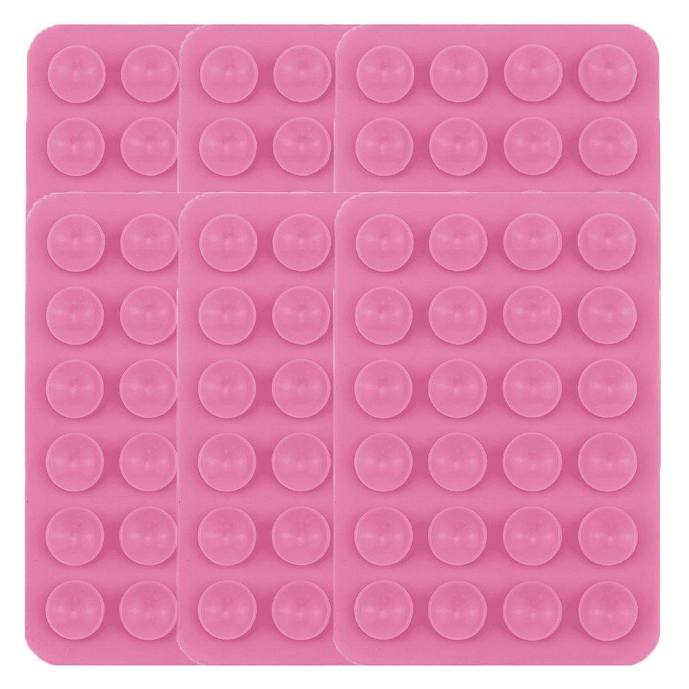 6/3/1 Stück Saugnapf Wandständer Matte Multifunktionaler Silikon-Saugnapf-Handyhalter Quadratische Rutschfeste Einseitige Lederhülle Halterung