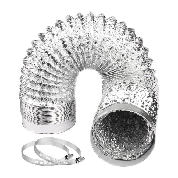 Permanent Aluminum PVC Compound Ventilation Hose 150mm For Kitchen Exhaust And Bathroom Ventilation