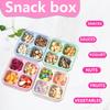 Food Box, Snack Box, Four Grids Transparent Lid, Snack Plate, Dried Fruit Box, Stove Wrapped, Tea And Snack Box, Fresh-keeping Snack Plate