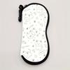 Portable Hanging Cat Print Eyeglass Case Soft Water-resistant Reading Glass Pouch with Hook Leather Sunglasses Holder