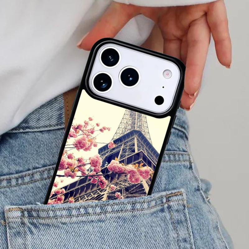 Romantic Paris Eiffel ToweR Phone Case for iPhone 17ProMax 12 13 14 15 16e 17 Pro Max Plus Air Cover
